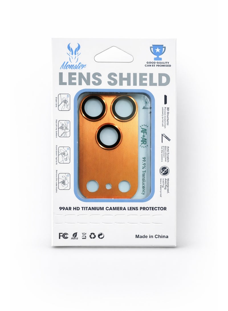 مونستر اسكرينة كاميرا كاملة معدن لـ iPhone 17 Pro Max بتقنية AR HD – حمايه قويه  بدون التأثير على جودة التصوير ومظهر أنيق متناسق مع هاتفك - Image 1